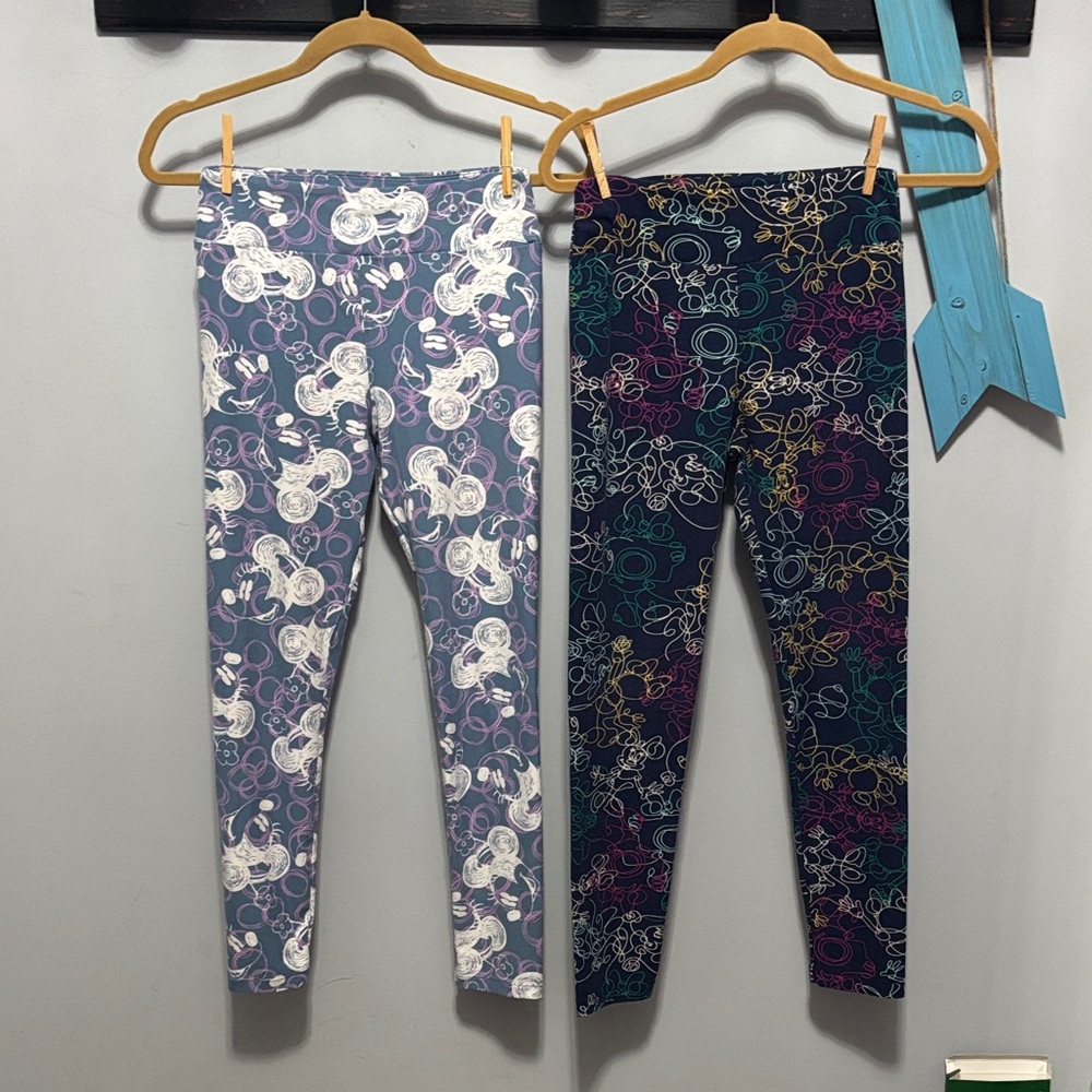 Disney LuLaRoe Leggings Bundle | Mickey & Minnie Mouse One Size Set of 2